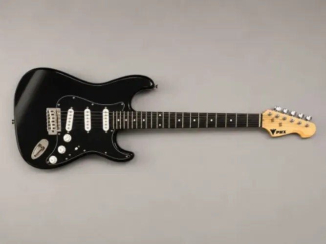 Guitarra Stratocaster Premium Phx Preto Phx Orientação p/ Destro