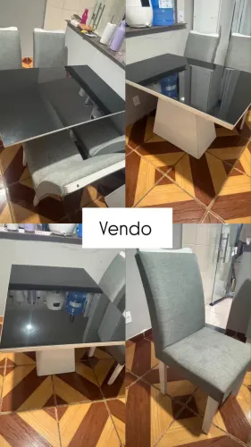 Mesa 4 Lugares Laceada Preta
