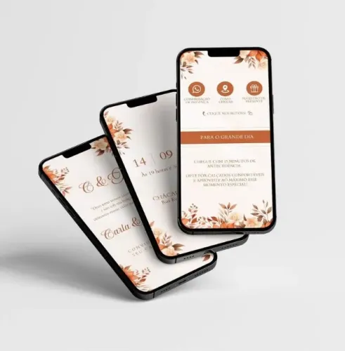 Convite Digital Interativo de casamento e aniversário