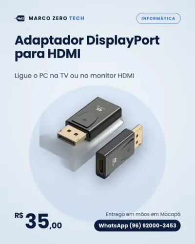 Adaptador DisplayPort para HDMI