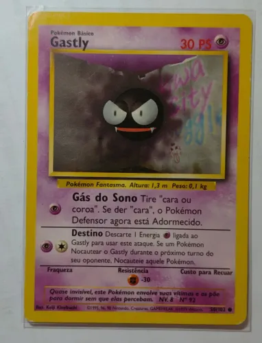 Carta Pokémon Gastly 50/102 base set original SP