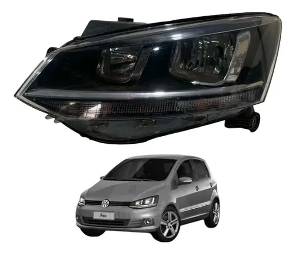 Farol Esquerdo Foco Duplo Volkswagen Fox 2015 A 2020 Esquerdo/motorista
