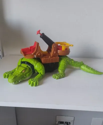 Jacaré articulado de brinquedo imagimex em perfeito estado 
