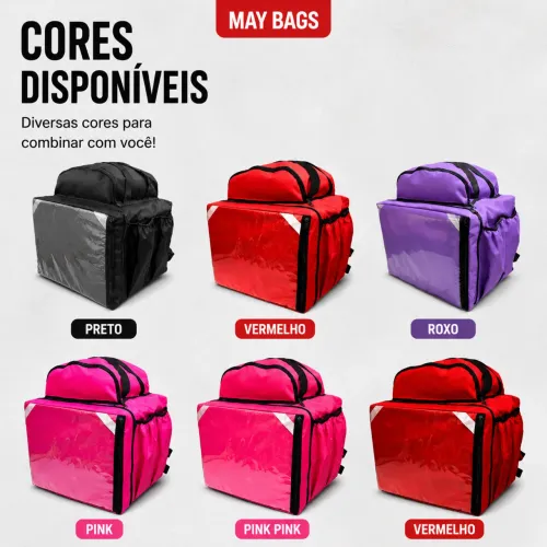 Mochila de Entrega Motoboy Delivery 45L Reforçada Impermeável - May Bags