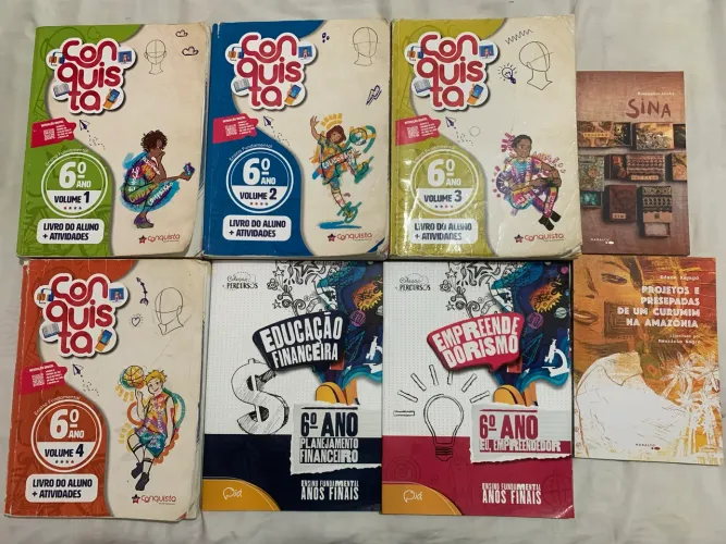 Livros editora Conquista 6º ano.