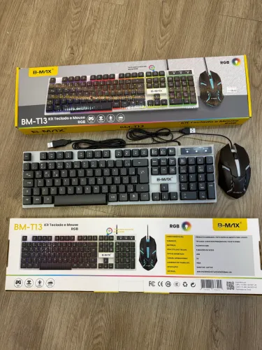 Teclado e mouse com led