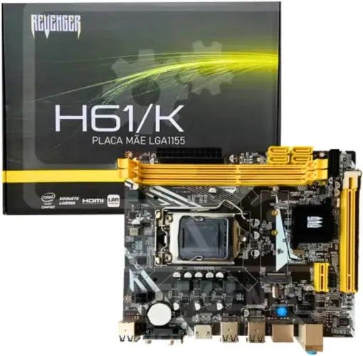 Kit upgrade 16gb ram, xeon 1220 v2 e placa mãe revenger h61
