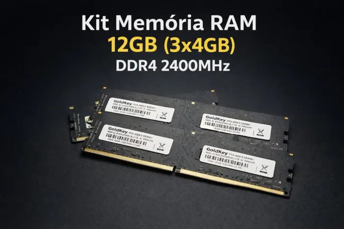 Memória RAM DDR4 12GB (3x4GB) 2400MHz - Kit