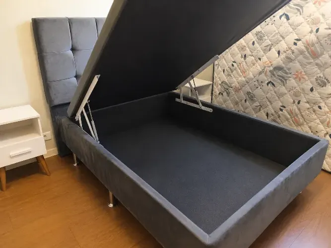 Cama de casal Bau 