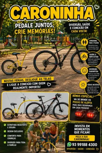 ? Caroninha para Bicicleta Infantil + Brinde Piscas de LED | seminova