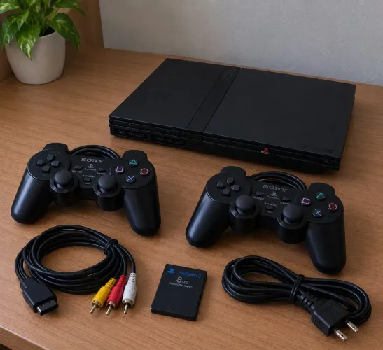 Ps2 slim + 2 controles