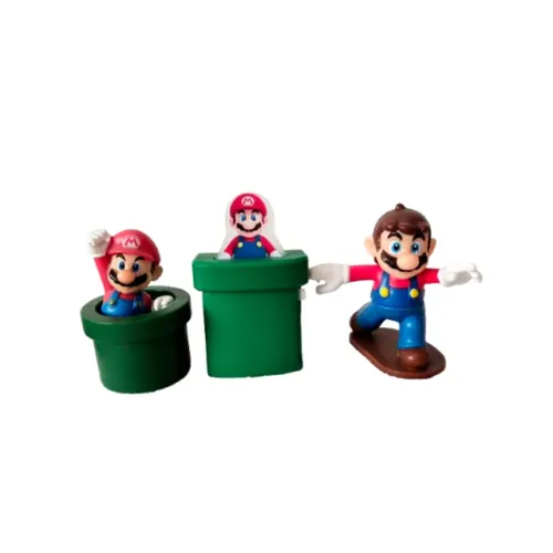 Kit 3 Bonecos Super Mario World Mcdonald's