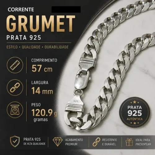 Corrente Prata 925 - 120 gramas