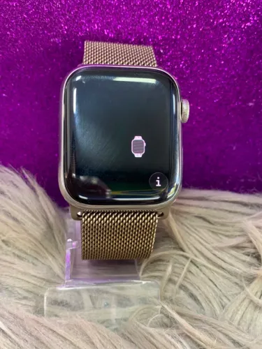 ?*APPLE WATCH SÉRIE 8 45MM GPS* ?DOURADO ?100% ?R$1.299