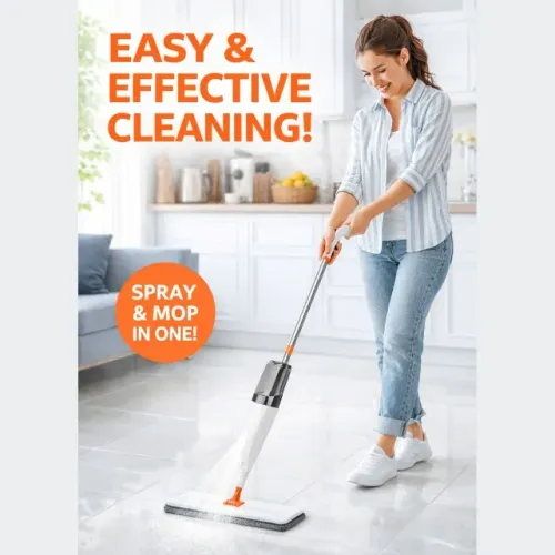 Mop Spray Multifuncional Borrifador Reservatório Microfibra