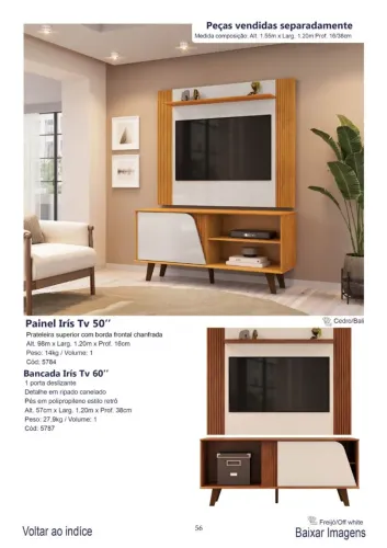 Painel + Bancada Íris 1.20