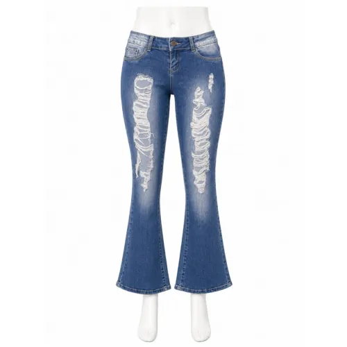 Calça Jeans Sawary Destroyed Feminina