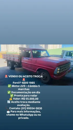 Ford F-4000 2.8 ISF Diesel 4X4 Manual 1985