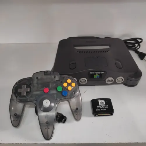 Nintendo 64 + Mario Kart + Mario 64 + Controle com Memory Card