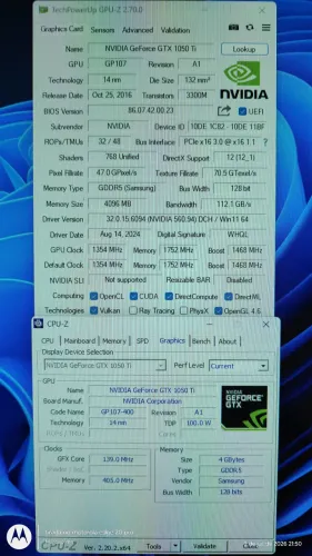 PLACA DE VÍDEO GTX 1050 Ti 4G GALAX