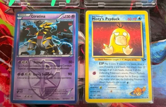 Psyduck da Misty e Giratina Foil - Cartas Pokémon