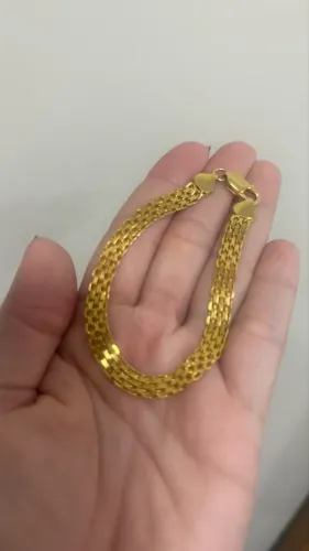 Vendo pulseira de prata 925 banhada 3 vezes no ouro 1000