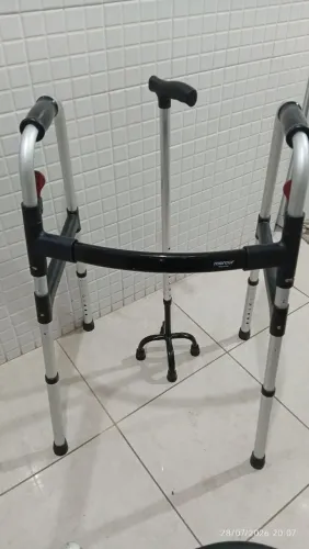 Andador + bengala 4 pés