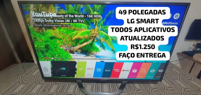49 POLEGADA LG SMART BLUETOOTH 300 CANAIS TODOS APLICATIVO ATUALIZADO GAME XBOX INTEGRADO