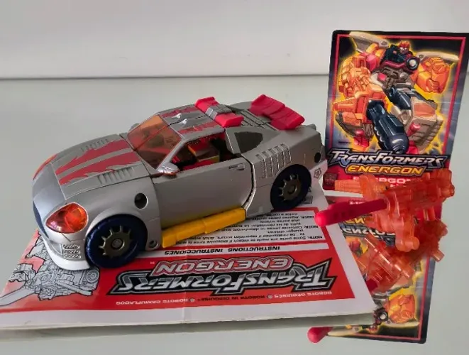 Figure Transformers Energon - Energon Hot Shot completo, original com manual, Powerlinx