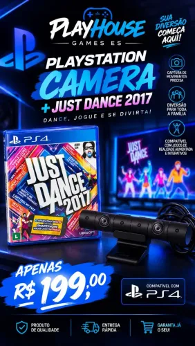 PS câmera PS4 com Just Dance