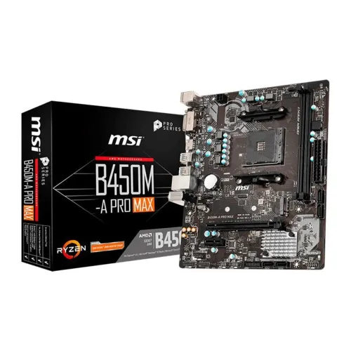 Placa Mãe MSI B450M-A PRO, Chipset B550, AMD AM4, mATX, DDR4