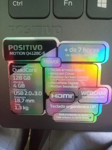 Notebook Positivo ATOM 4GB/128SSD/14