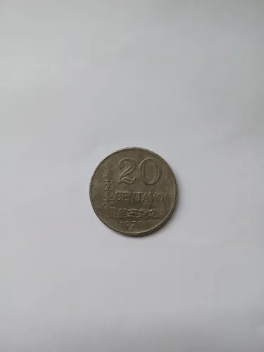 Moeda 20 Centavos Cruzeiro 1970<br><br>1967/1970