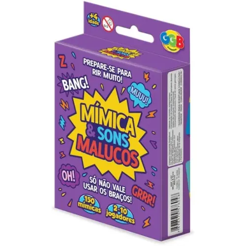 Jogo de Cartas Mímica e Sons Malucos 75 Cartas - GGB Plast