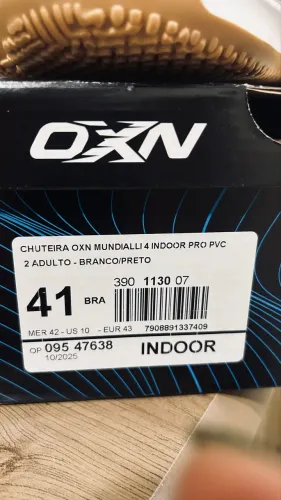Chuteira Futsal Oxn Mundialli 4 X-Pro 2 - Branco 41 (0bs:Nova)