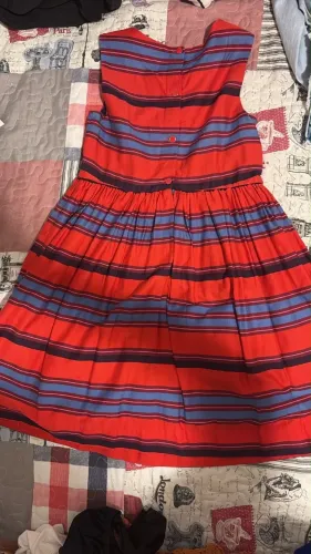 Vestido Infantil Tommy Hilfiger Listrado Tam 7 anos