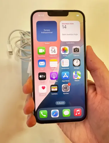 iPhone 14 128Gb - Branco - Novinho 