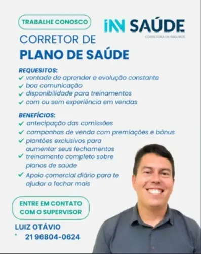 Anúncio de Vagas ? Empresa: Inove Saúde - Cargo: Vendedor (Autônomo)