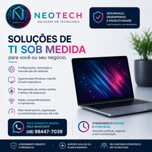 Neotech Informática - Seu parceiro Estratégico em Tecnologia. Soluções