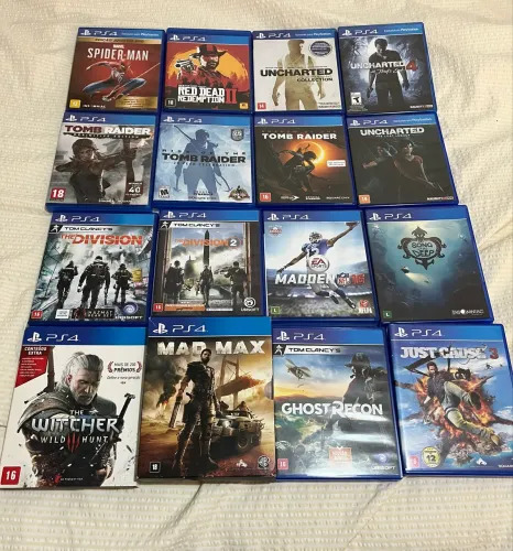 16 Jogos PS4 - Mídia Física