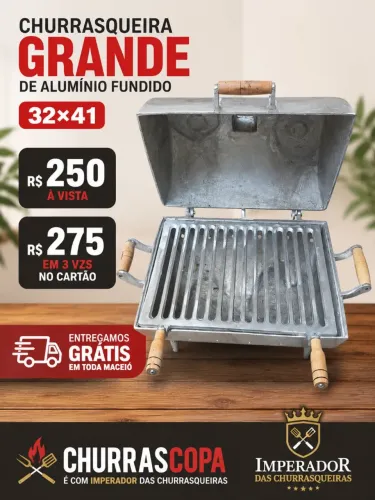Churrasqueira Grande de Alumínio fundido