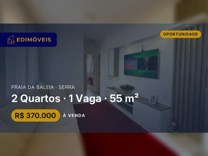 Seu novo lar na Praia da Baleia: Apartamento 2 quartos em localização privilegiada