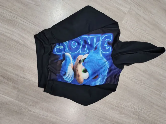 Moletom infantil preto Sonic
