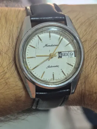 Relógio MONDAINE AUTOMÁTICO VINTAGE   SWISS MADE  -   REVISADO 