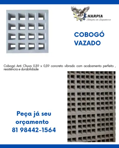 Cobogó concreto vibrado