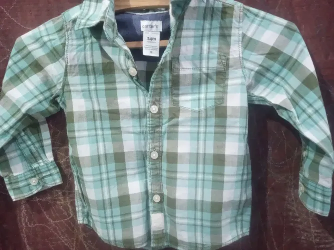 Camisa xadrez infantil.
