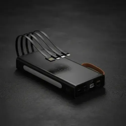 Carregador Power Bank 20000mah Cabos Embutidos Yd47 H`masto