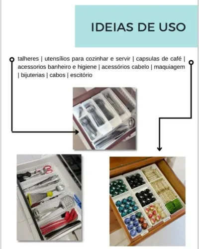 Organizador modular para gaveta