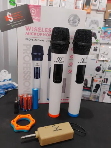 Microfone sem Fio Duplo Kapbom - Produto novo. Store world