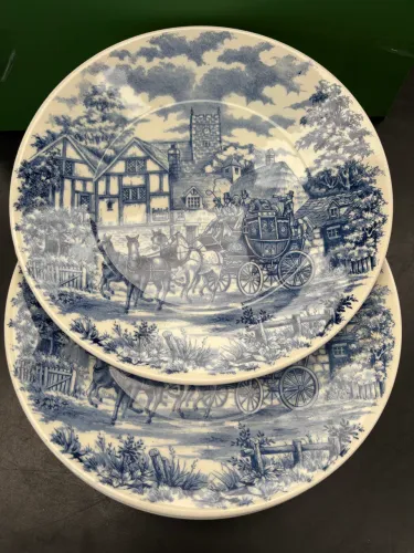 Kit Biona Cena Inglesa da marca Oxford - 6 pratos rasos e 6 fundos